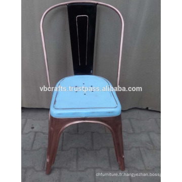 Chaise de restaurant spécial en cuivre multicolore